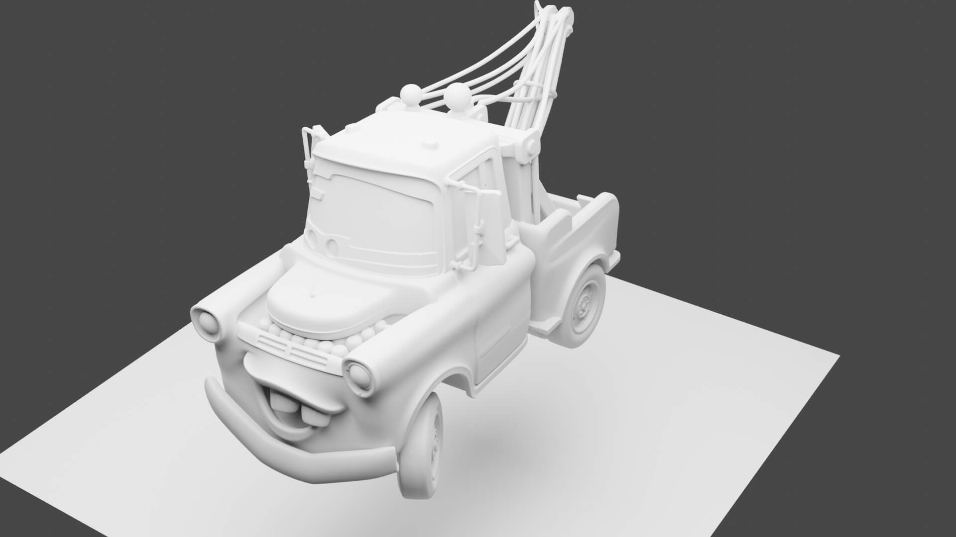 The Cars Mater Inspired 3D Printable Model 3D Model