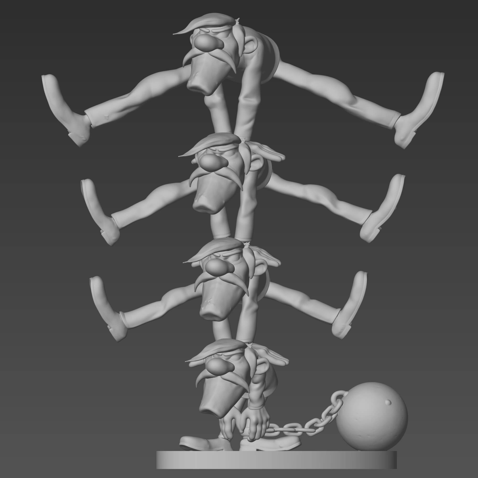 The Dalton Brothers Lucky Luke 3D STL File 3D Model