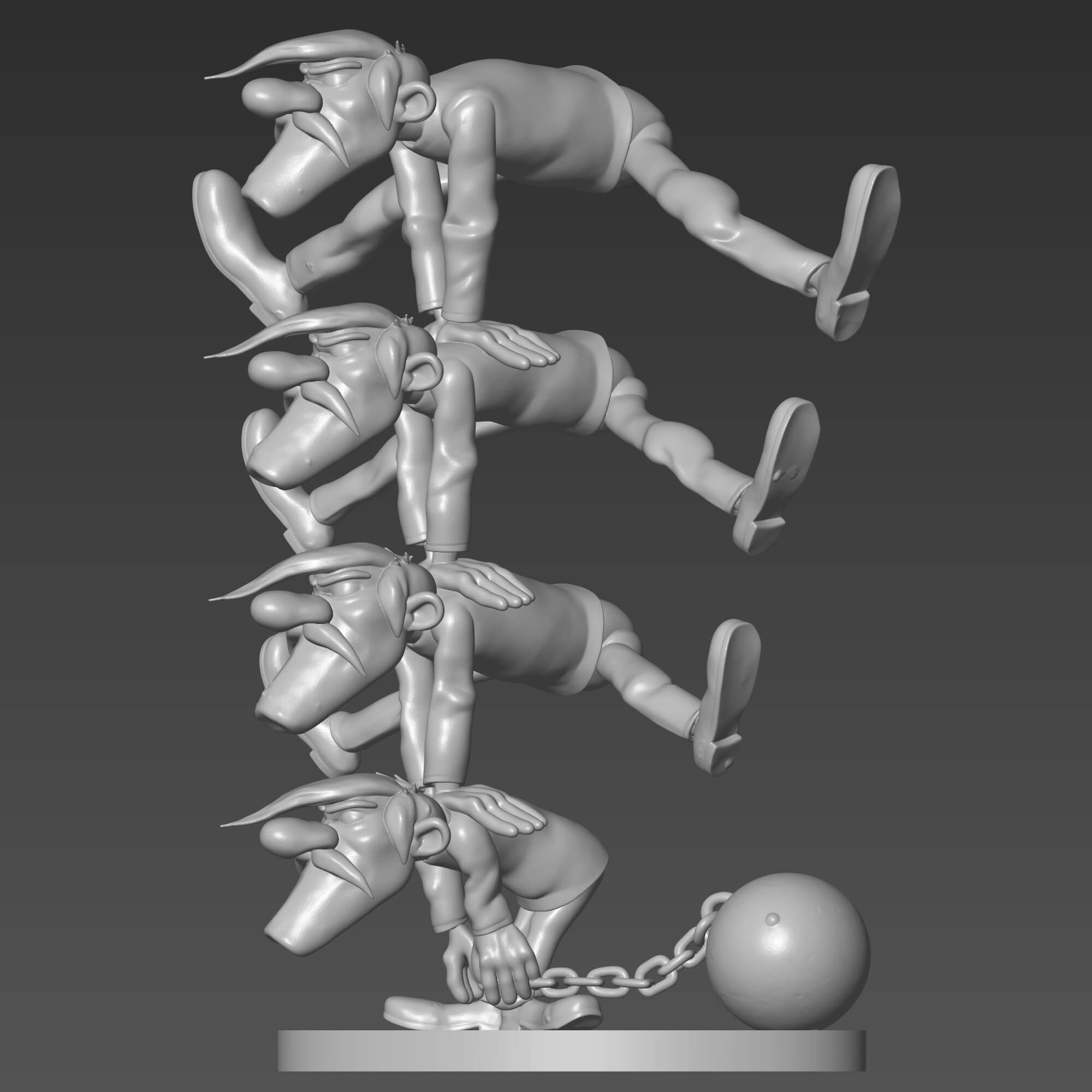 The Dalton Brothers Lucky Luke 3D STL File 3D Model