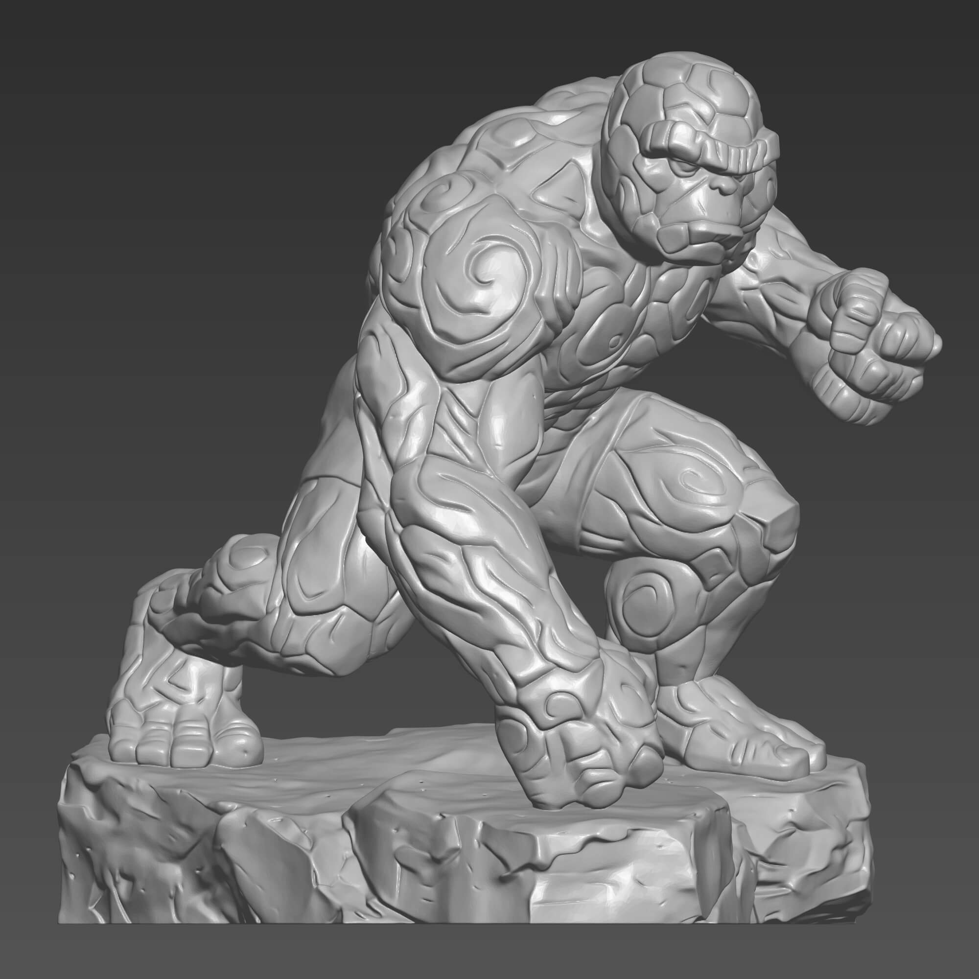The Thing STL File for 3D Printing Fantastic Four Ben Grimm 3D Model