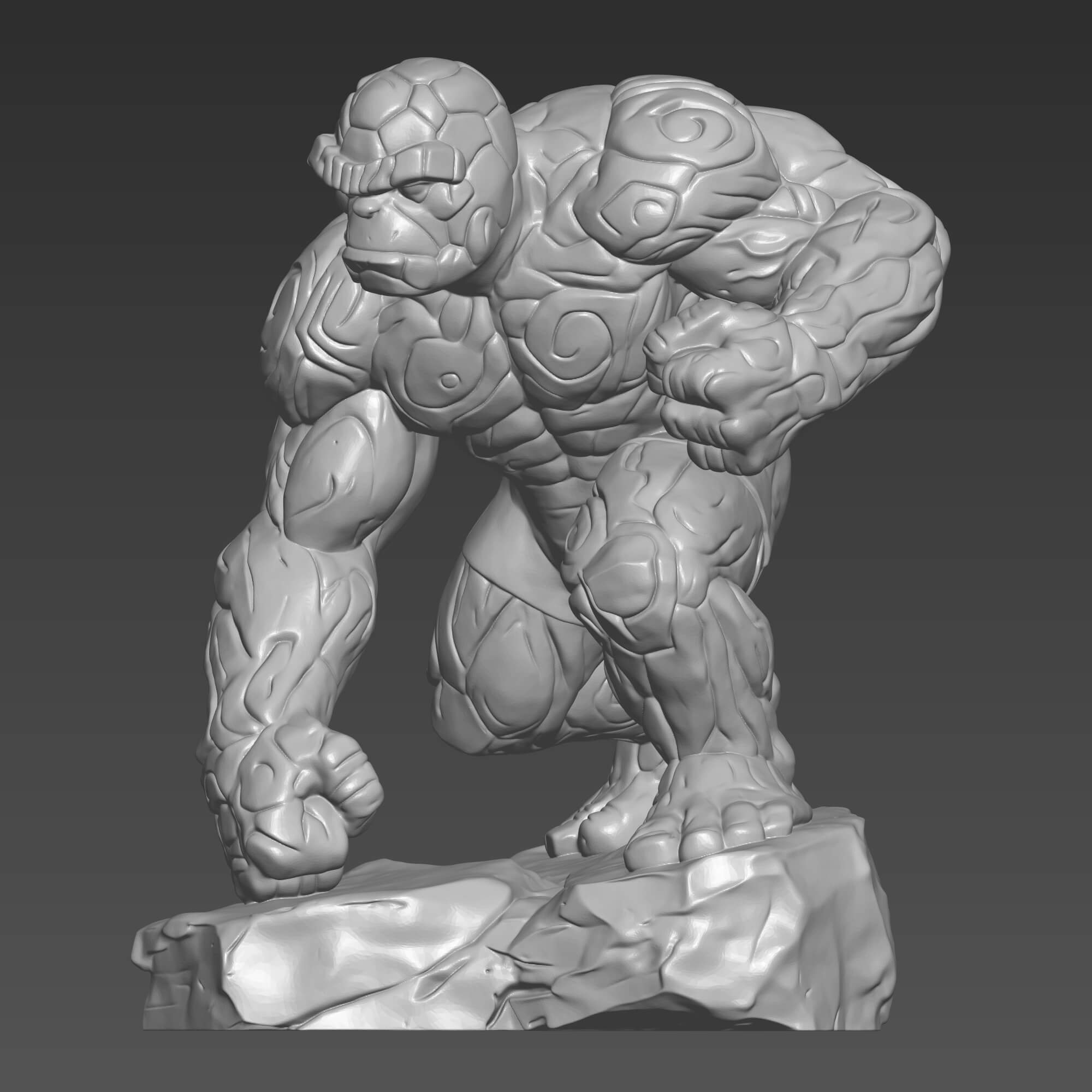 The Thing STL File for 3D Printing Fantastic Four Ben Grimm 3D Model