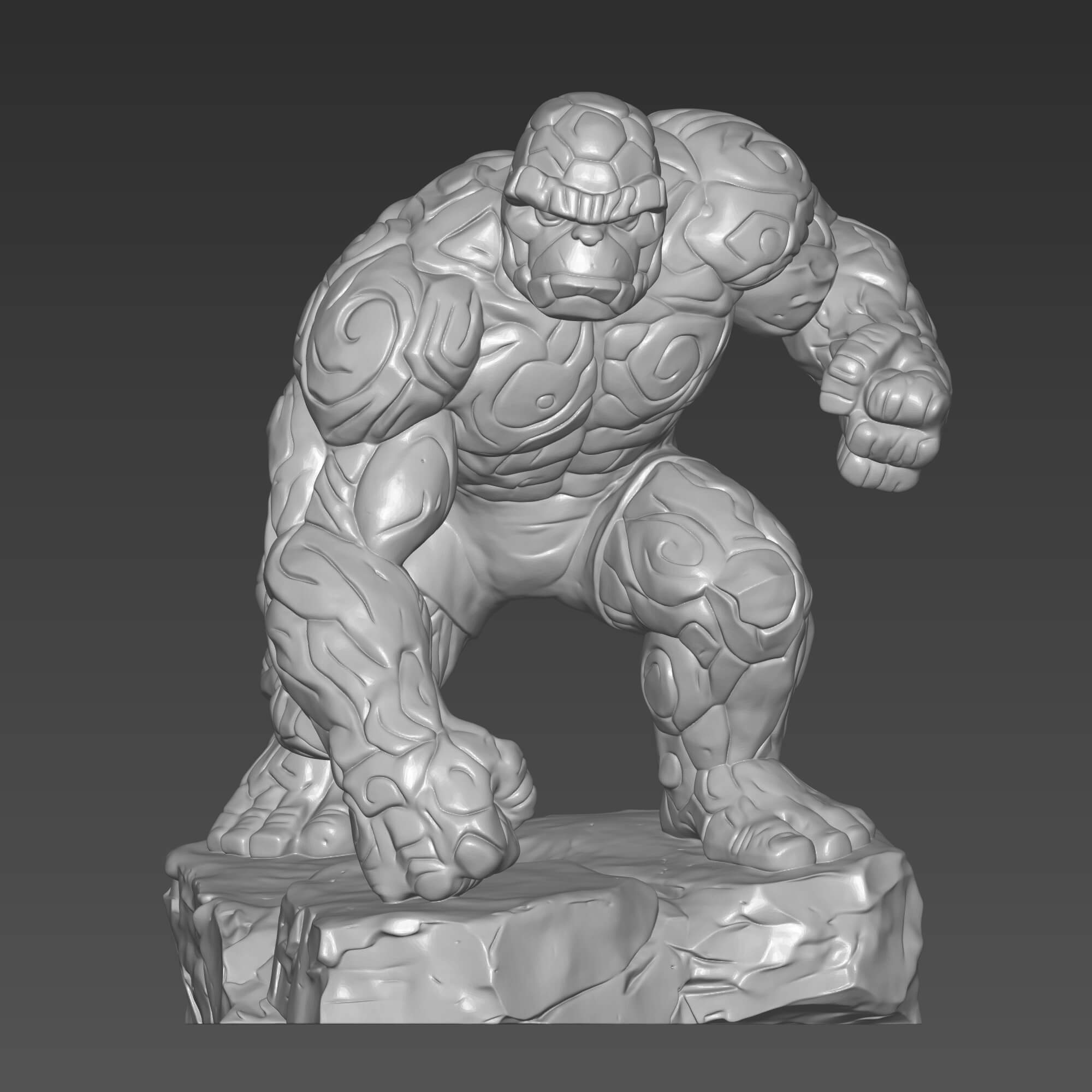The Thing STL File for 3D Printing Fantastic Four Ben Grimm 3D Model