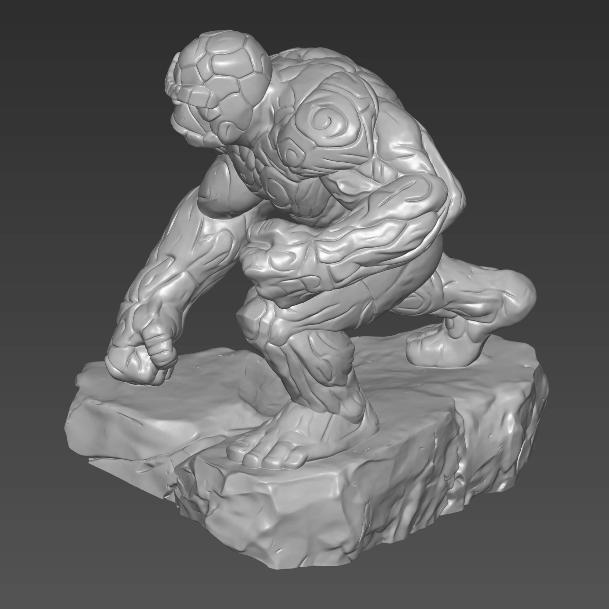 The Thing STL File for 3D Printing Fantastic Four Ben Grimm 3D Model