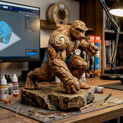 The Thing STL File for 3D Printing Fantastic Four Ben Grimm