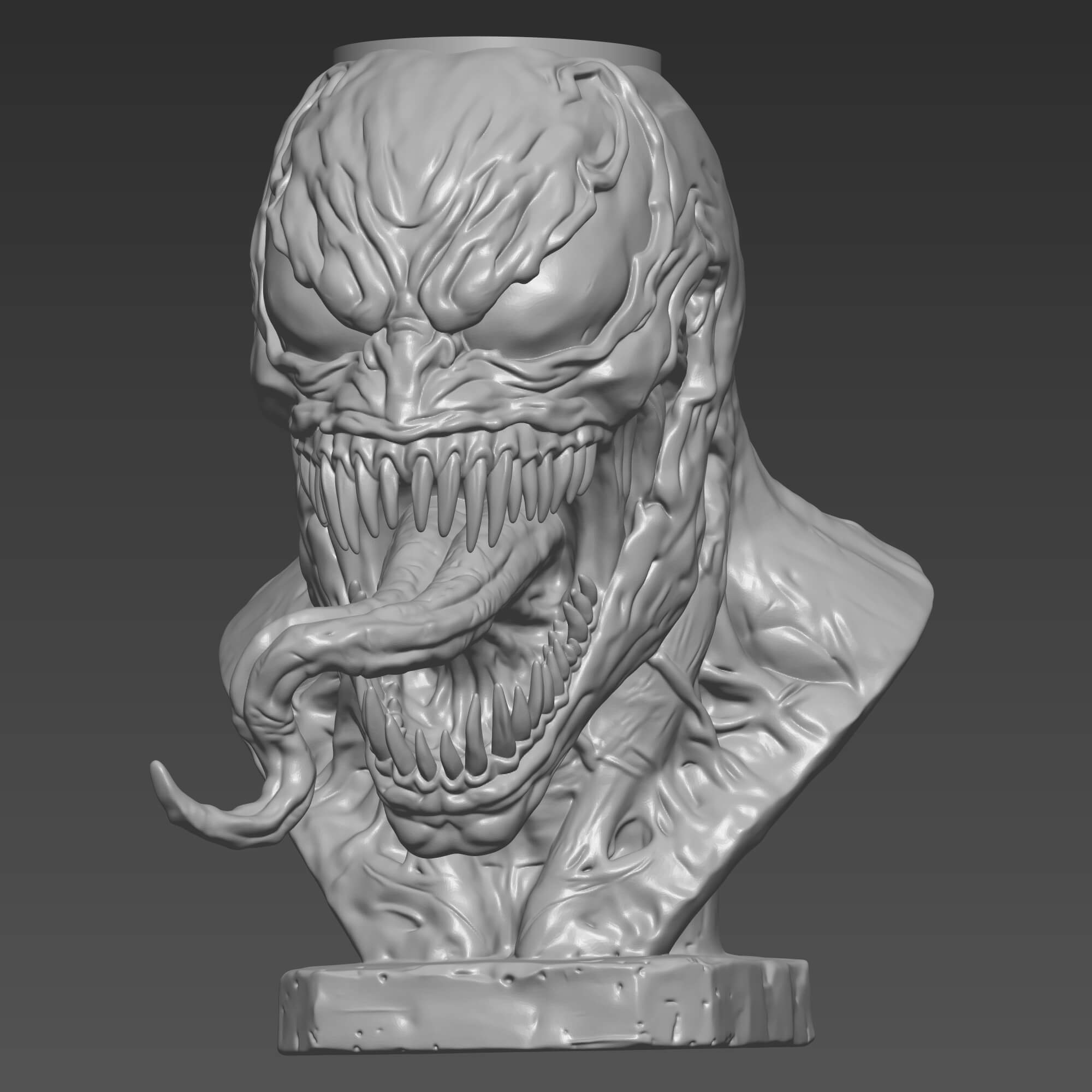 Venom Pen Holder 3D Print File STL File for Desk Organizer 3D Model