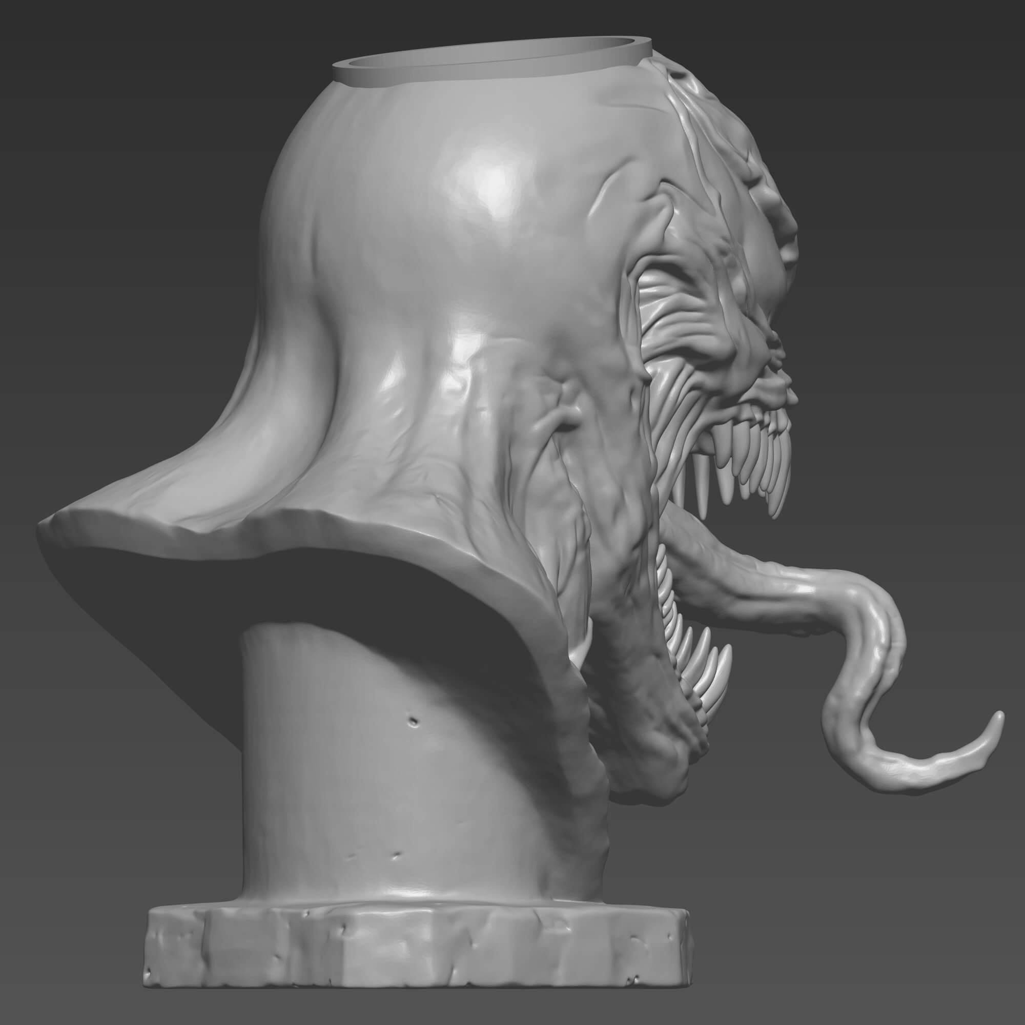 Venom Pen Holder 3D Print File STL File for Desk Organizer 3D Model