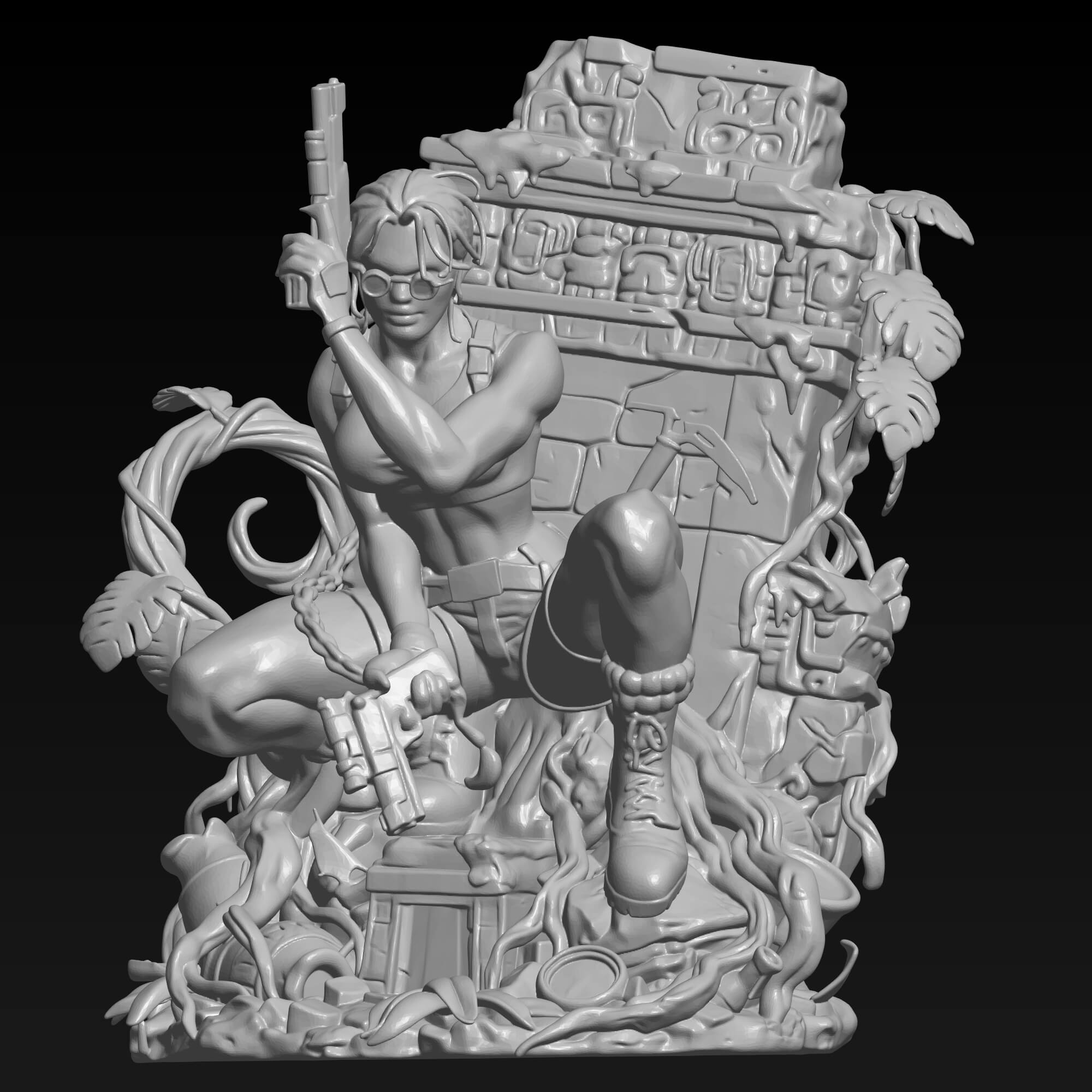 Video Game Figure STL- Lara Croft 3D STL File 3D Model