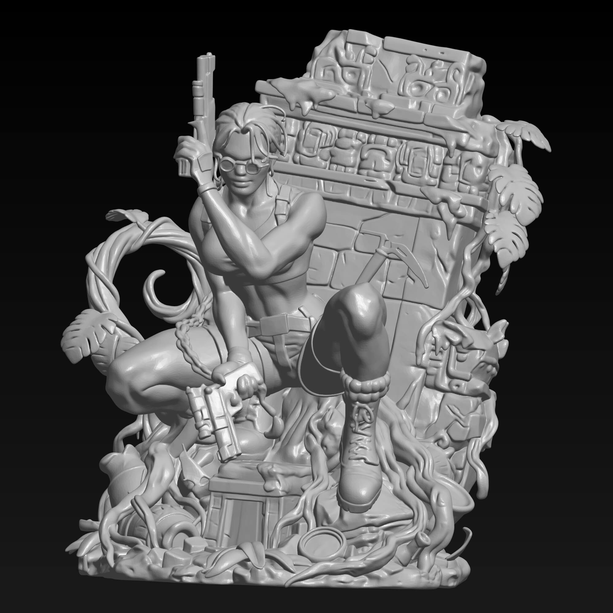 Video Game Figure STL- Lara Croft 3D STL File 3D Model