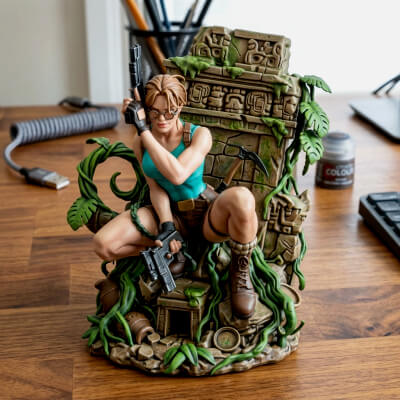 Video Game Figure STL- Lara Croft 3D STL File 3D Model