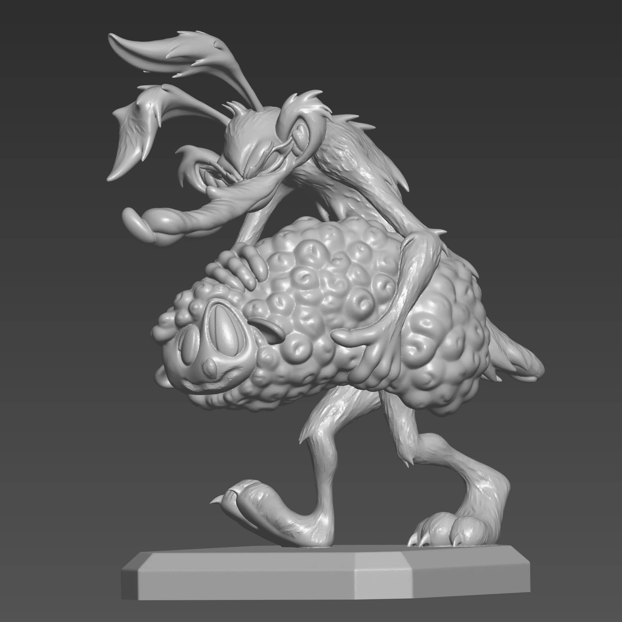 Wile E Coyote and Sheep STL File Classic Cartoon Figure 3D Model