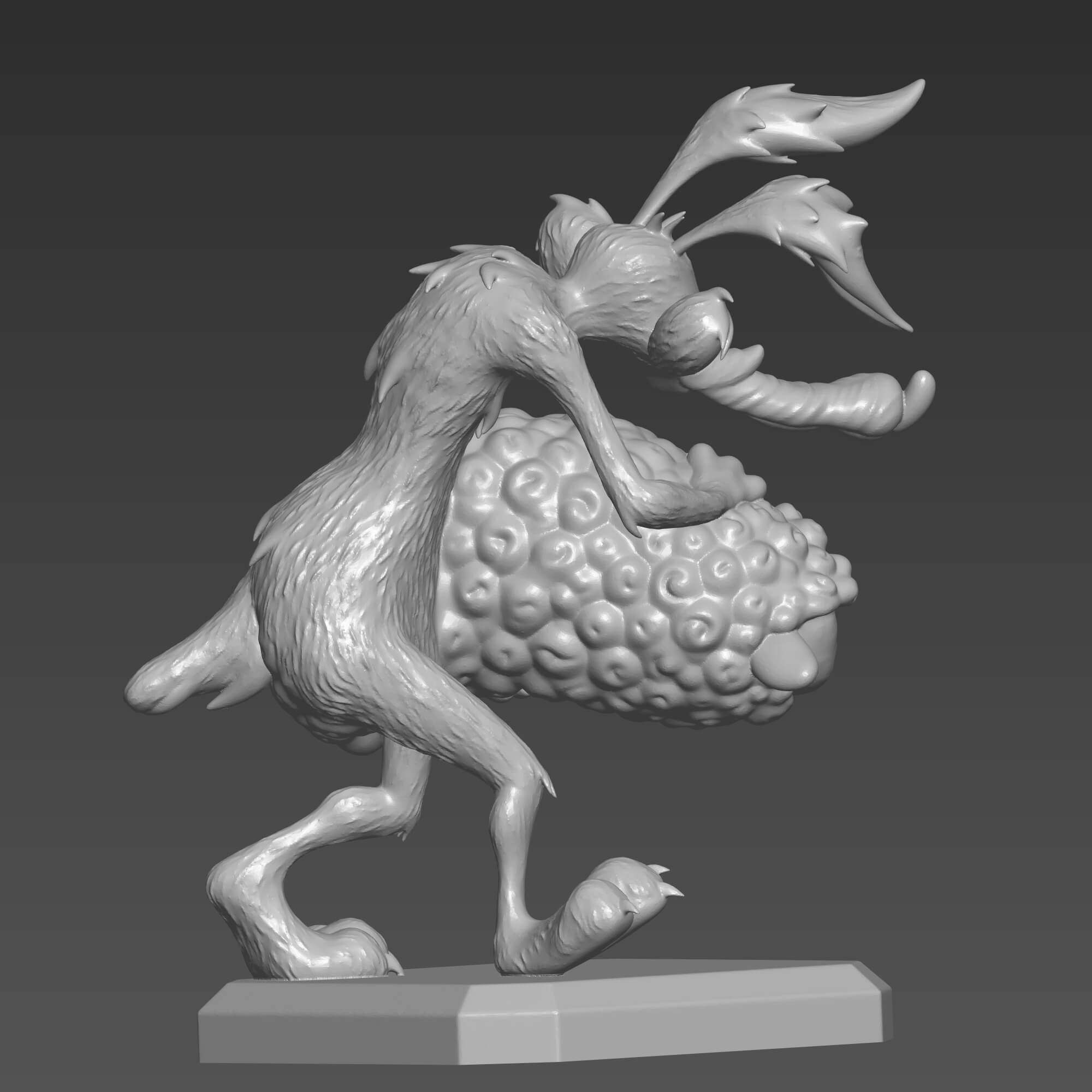 Wile E Coyote and Sheep STL File Classic Cartoon Figure 3D Model