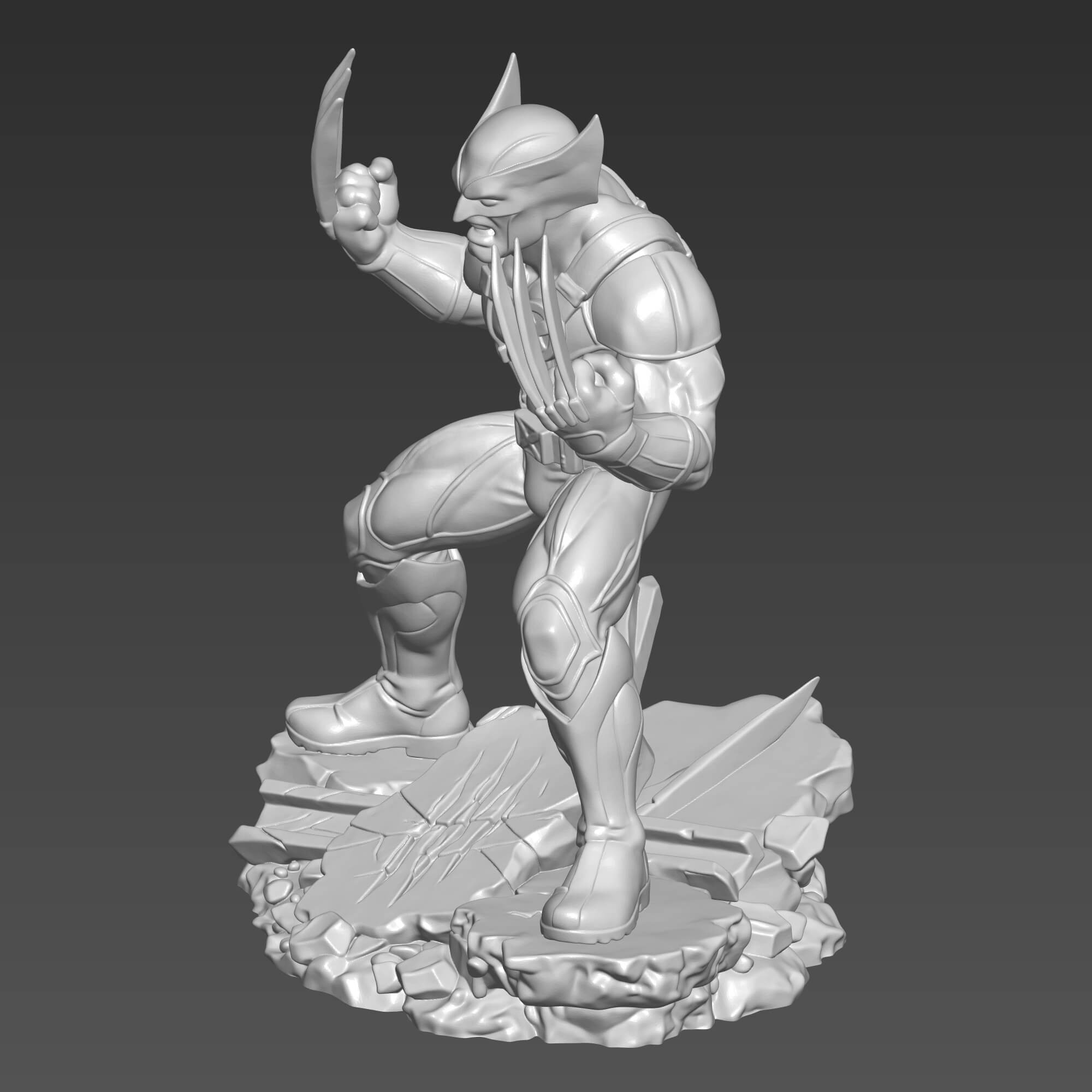 Wolverine 3D STL File Logan Marvel Figure 3D Model
