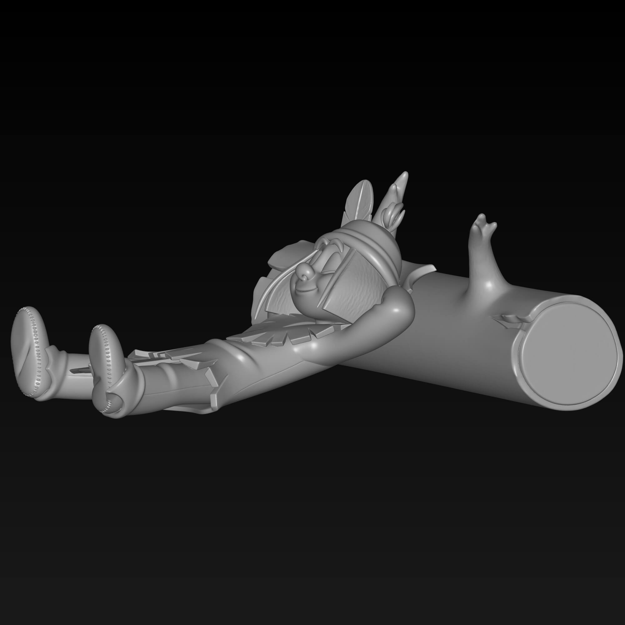 Yakari 3D STL File - Brave Sioux Indian Boy Miniature 3D Model