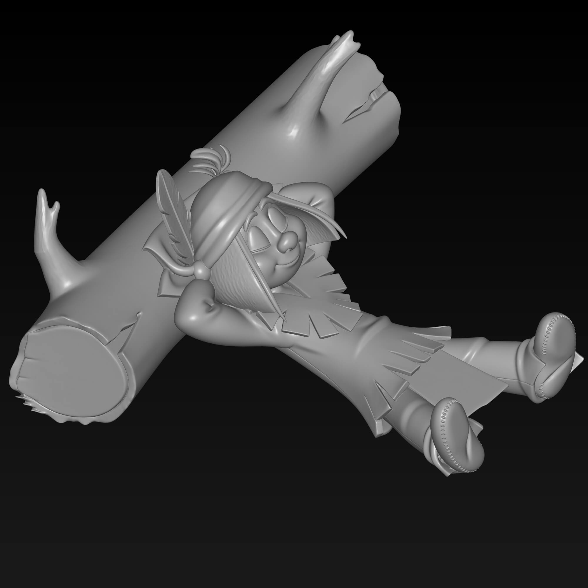 Yakari 3D STL File - Brave Sioux Indian Boy Miniature 3D Model