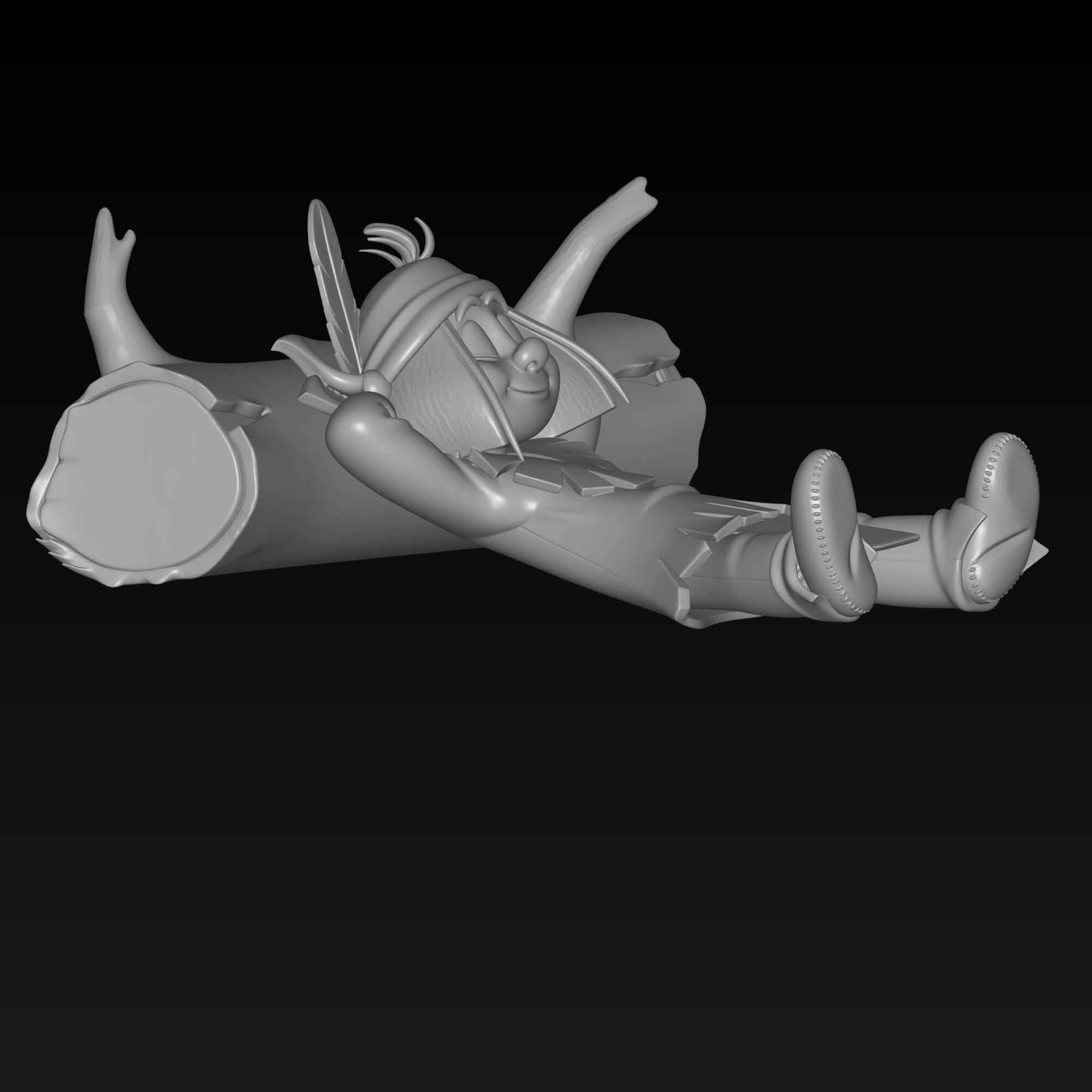 Yakari 3D STL File - Brave Sioux Indian Boy Miniature 3D Model