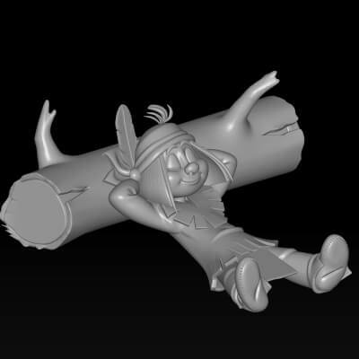 Yakari 3D STL File - Brave Sioux Indian Boy Miniature