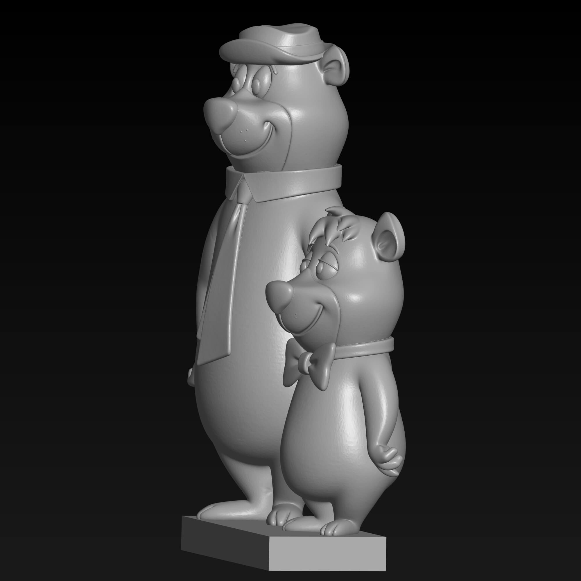 Yogi Bear and Boo-Boo Bear FDM 3D Printable STL File 3D Model