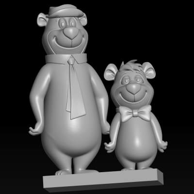 Yogi Bear and Boo-Boo Bear FDM 3D Printable STL File
