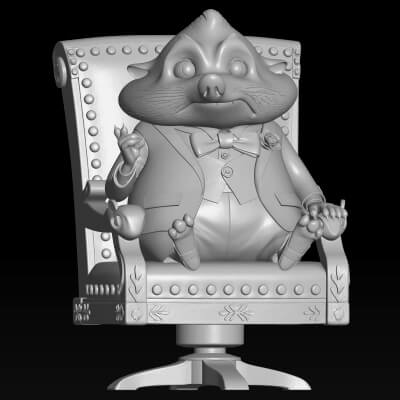 Zootopia Mr. Big 3D STL File for 3D Printing