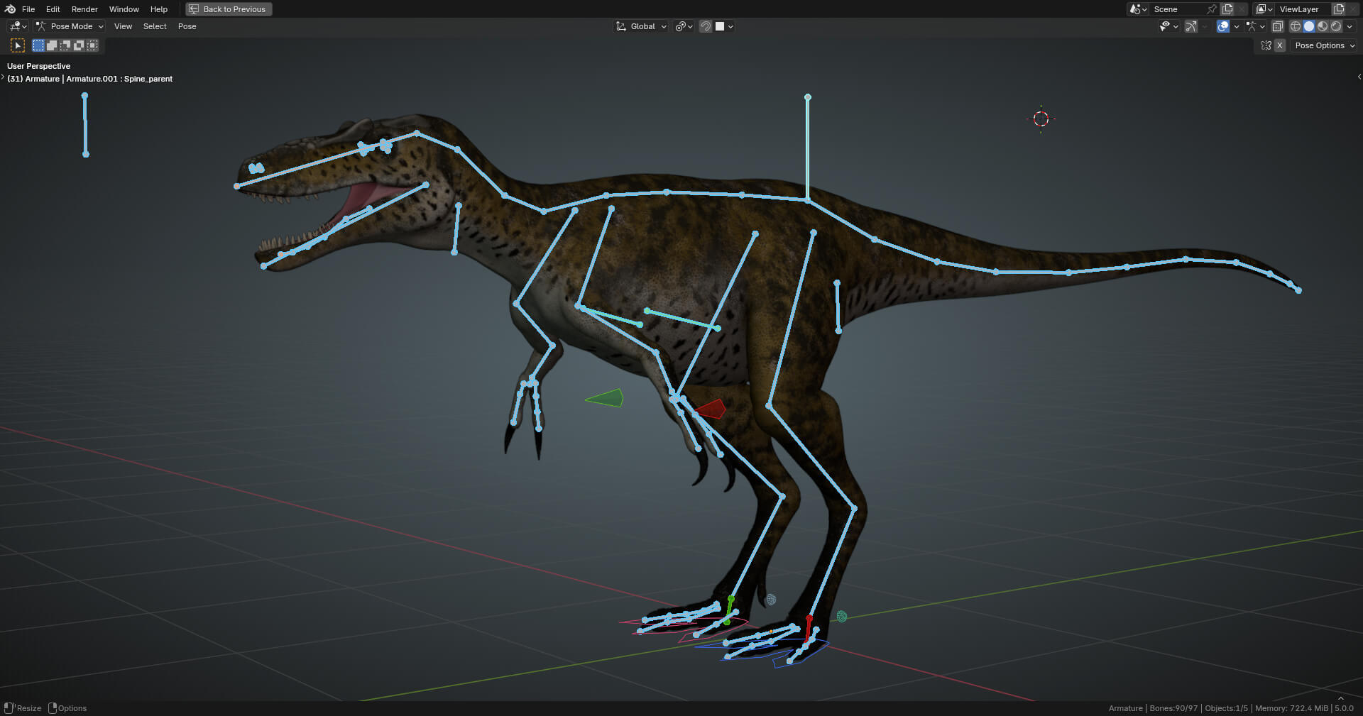 Nanotyrannus Rig 3D Model