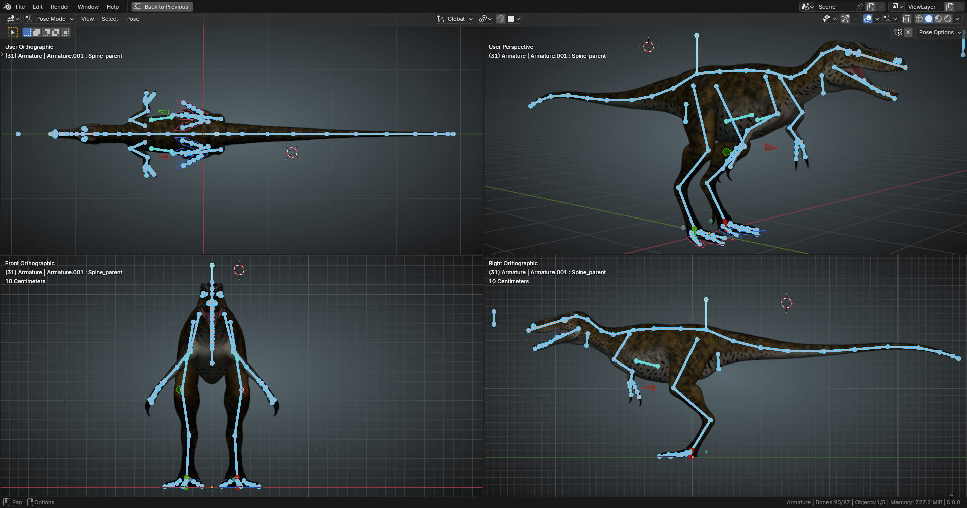 Nanotyrannus Rig 3D Model
