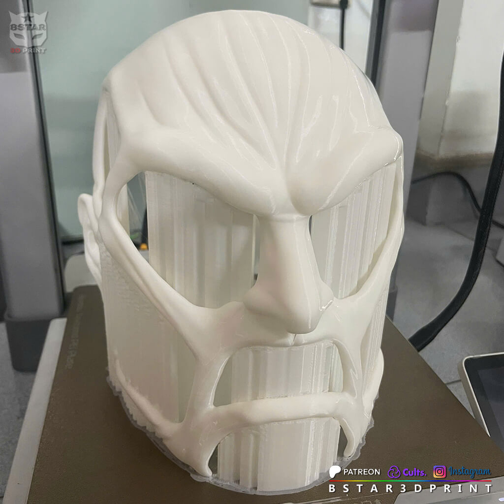 Colossal Titan Mask - Attack on Titan Anime Cosplay 3D Model