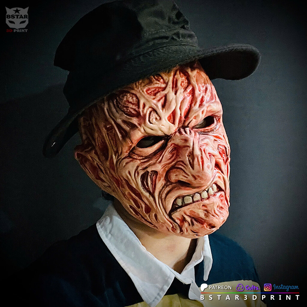 Freddy Krueger Wearable Mask - A Nightmare on Elm Street 3D Model