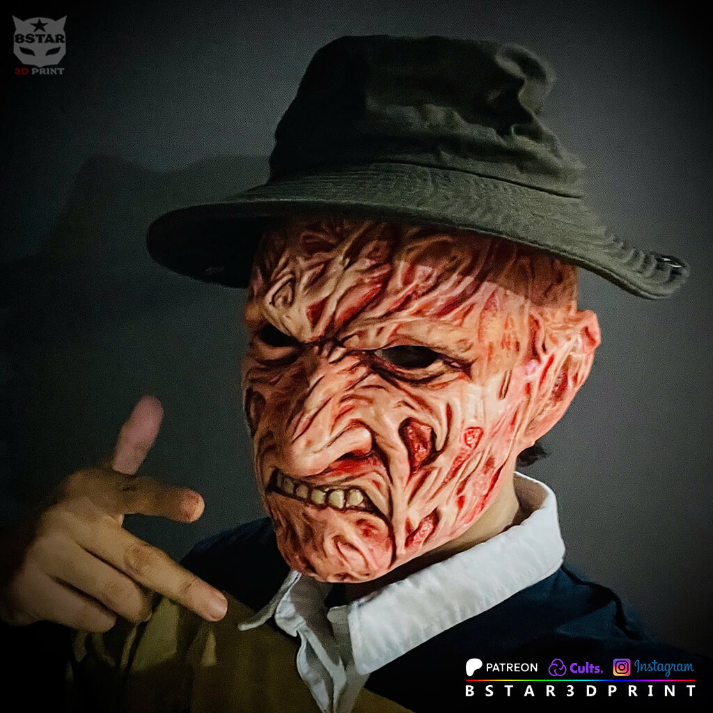 Freddy Krueger Wearable Mask - A Nightmare on Elm Street 3D Model