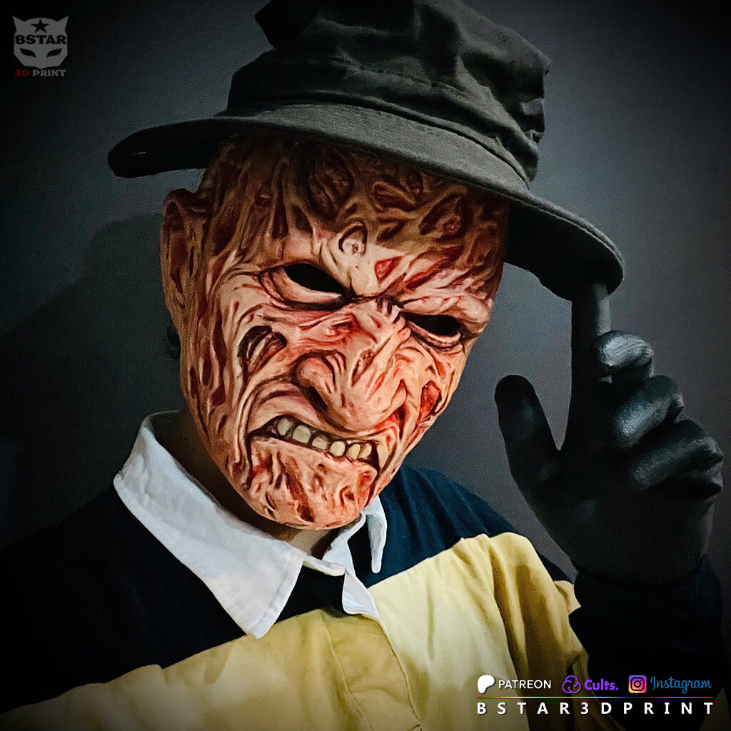 Freddy Krueger Wearable Mask - A Nightmare on Elm Street 3D Model