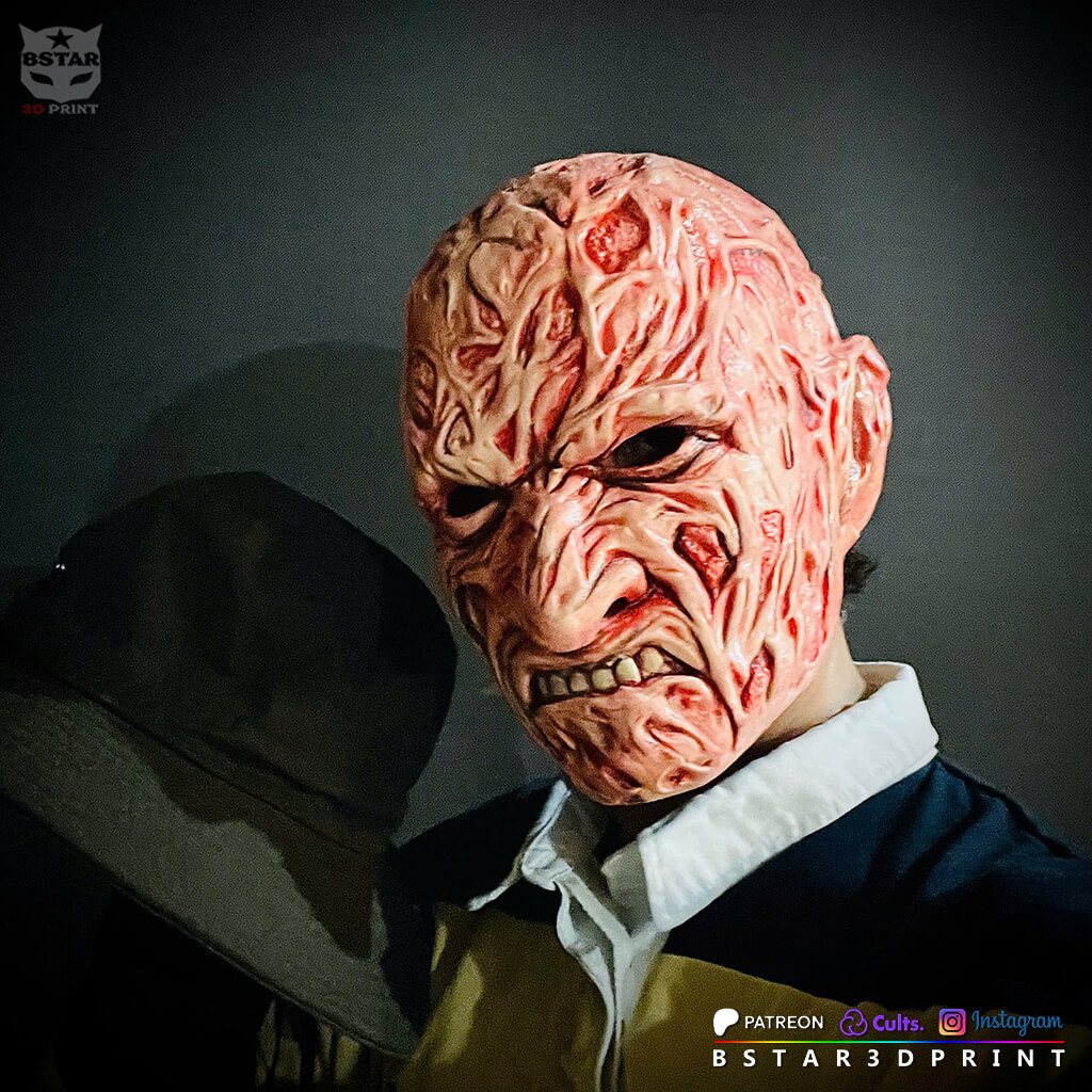 Freddy Krueger Wearable Mask - A Nightmare on Elm Street 3D Model