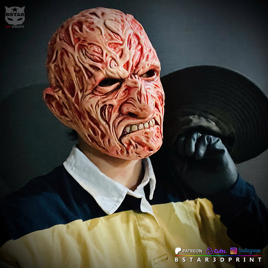 Freddy Krueger Wearable Mask - A Nightmare on Elm Street 3D Model