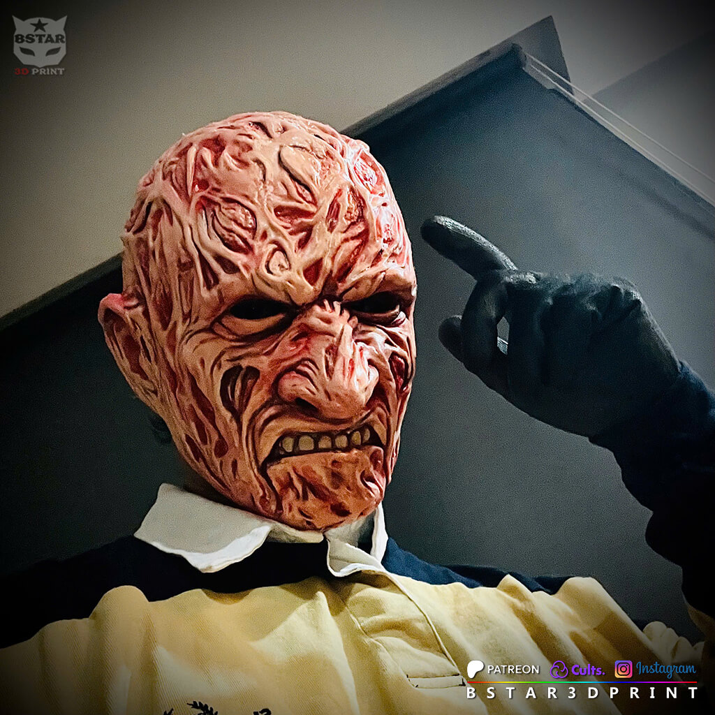 Freddy Krueger Wearable Mask - A Nightmare on Elm Street 3D Model