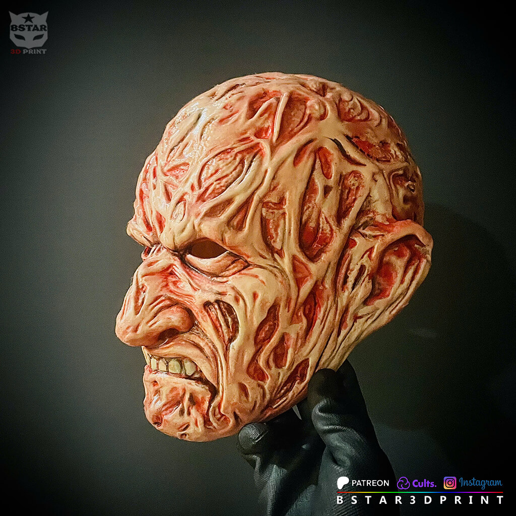Freddy Krueger Wearable Mask - A Nightmare on Elm Street 3D Model