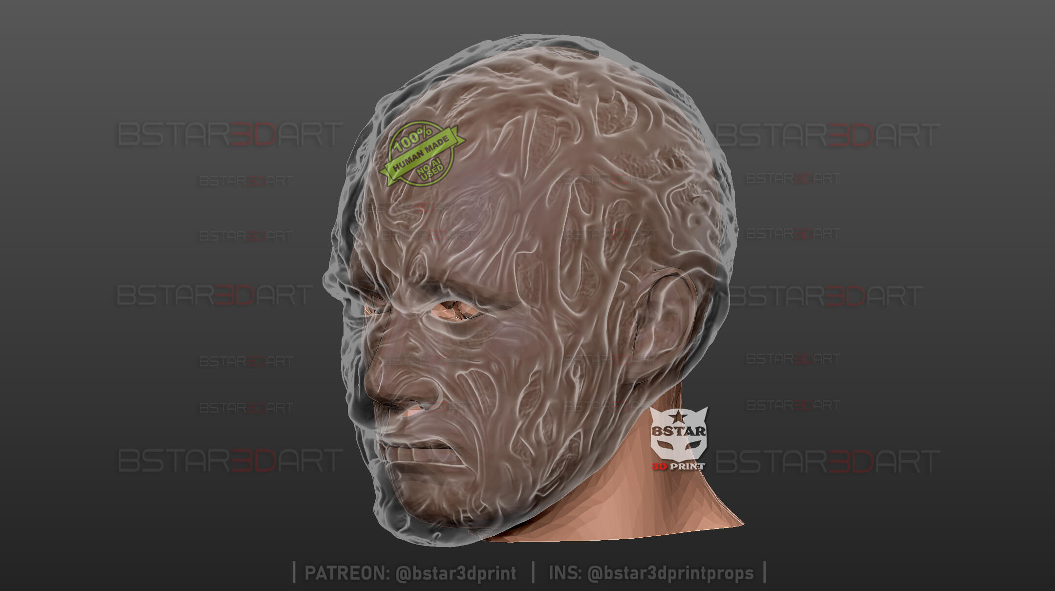 Freddy Krueger Wearable Mask - A Nightmare on Elm Street 3D Model