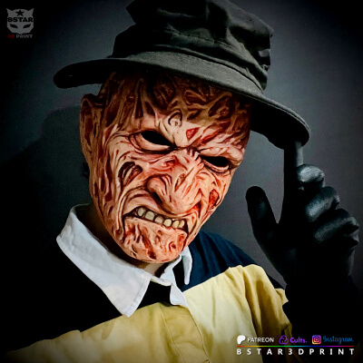 Freddy Krueger Wearable Mask - A Nightmare on Elm Street 3D Model
