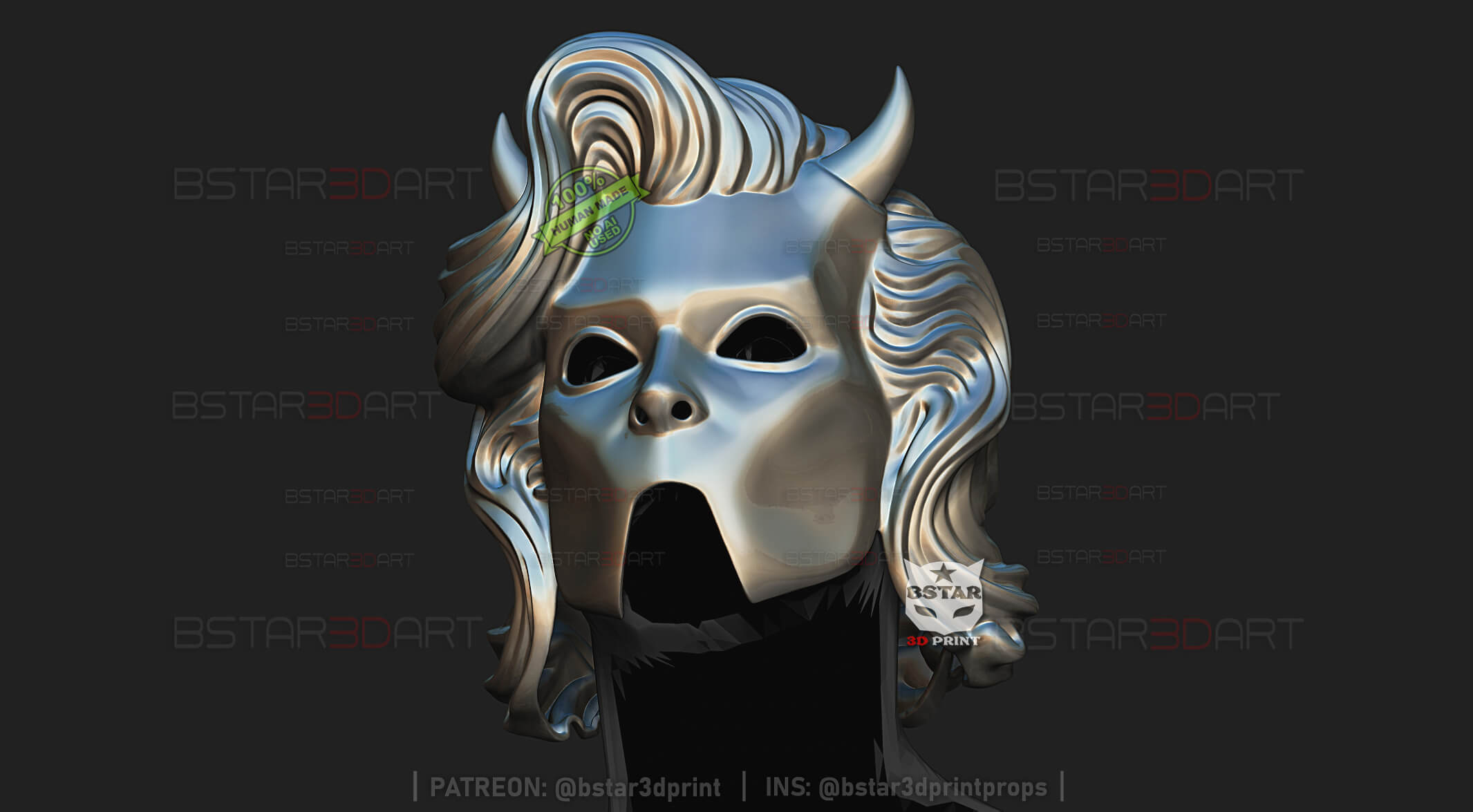 Ghost Band Ghoulette Helmet Nameless Ghoul Cosplay 3D Model