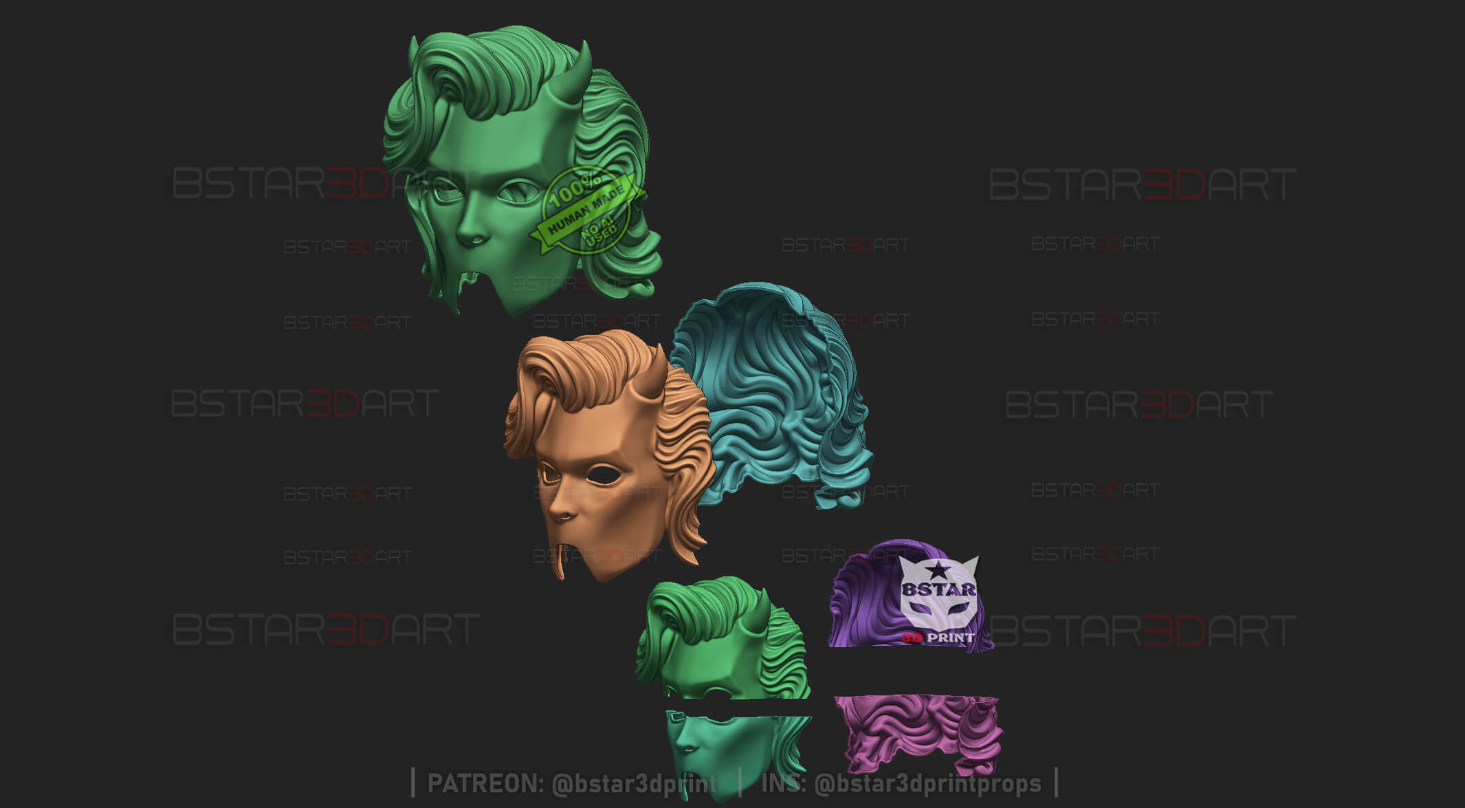 Ghost Band Ghoulette Helmet Nameless Ghoul Cosplay 3D Model