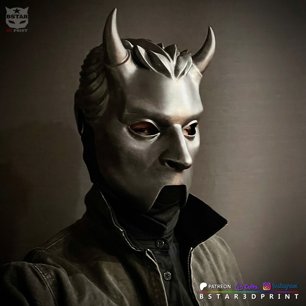 Ghost Band Prequelle Nameless Ghoul Mask HLW Cosplay 3D Model
