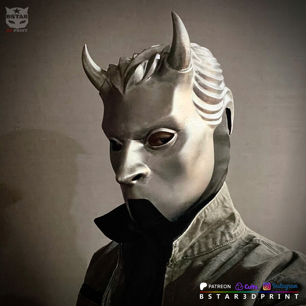 Ghost Band Prequelle Nameless Ghoul Mask HLW Cosplay 3D Model