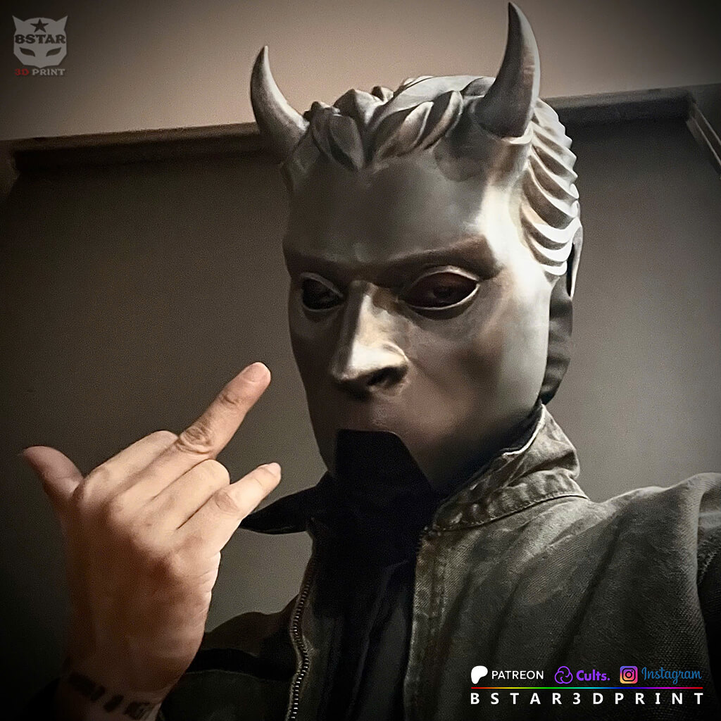 Ghost Band Prequelle Nameless Ghoul Mask HLW Cosplay 3D Model