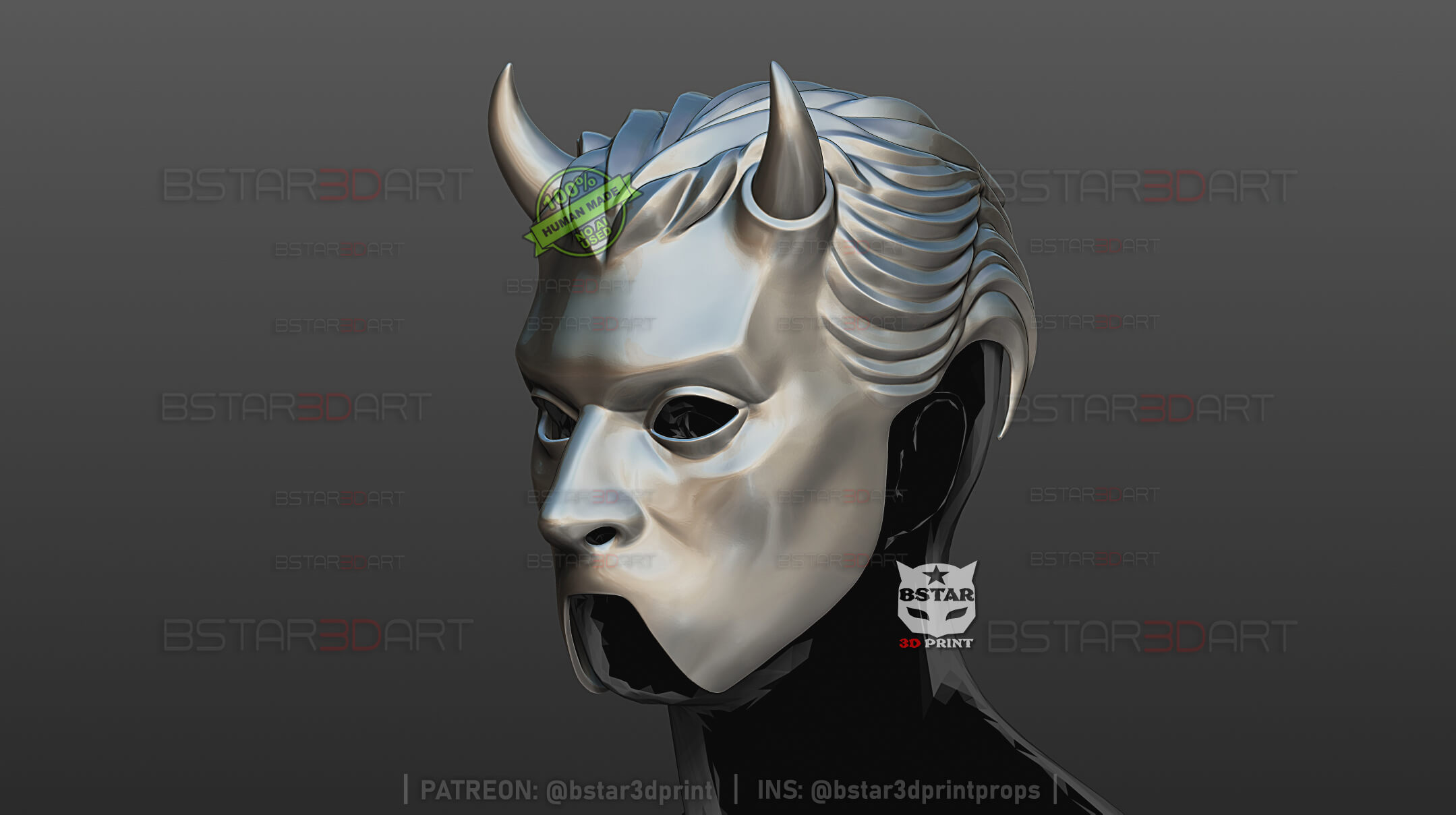 Ghost Band Prequelle Nameless Ghoul Mask HLW Cosplay 3D Model