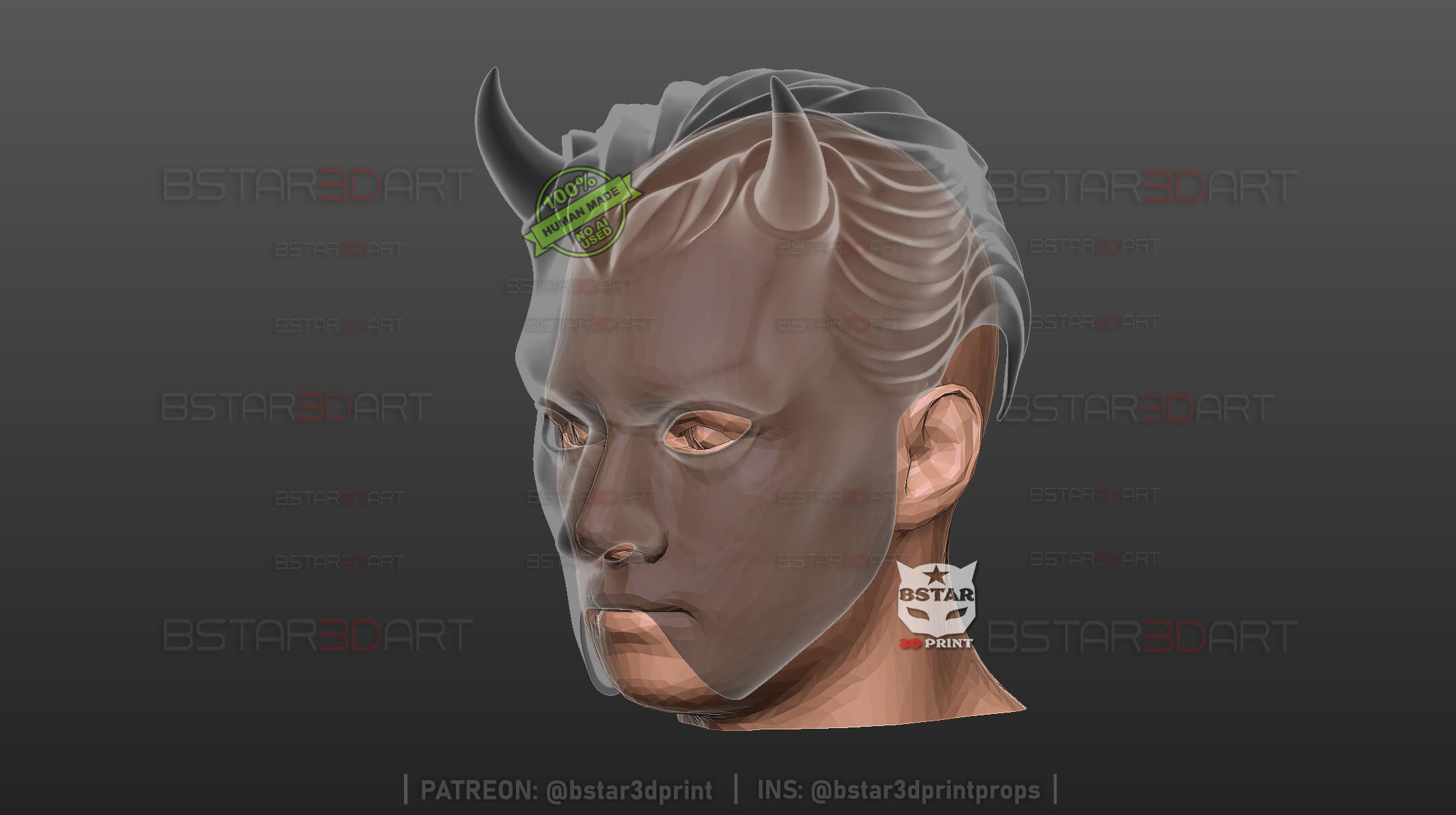 Ghost Band Prequelle Nameless Ghoul Mask HLW Cosplay 3D Model