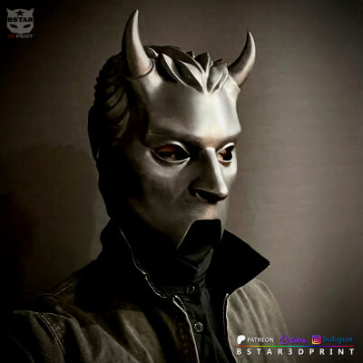 Ghost Band Prequelle Nameless Ghoul Mask HLW Cosplay 3D Model