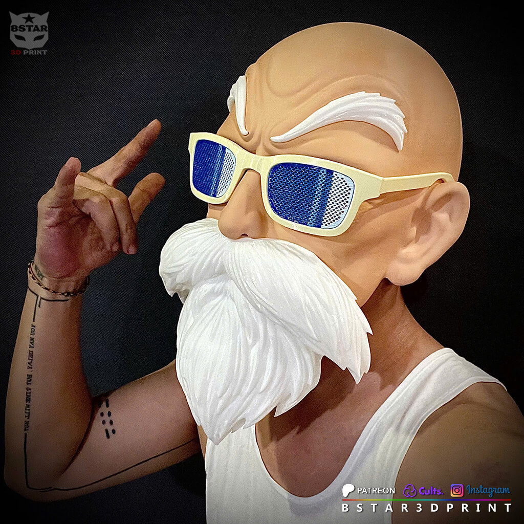 Kame Sennin Master Roshi Helmet Dragon Ball Z Cosplay 3D Model