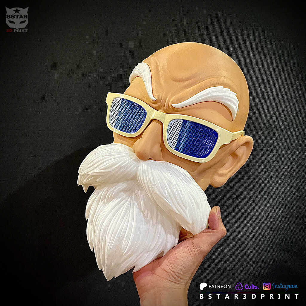 Kame Sennin Master Roshi Helmet Dragon Ball Z Cosplay 3D Model