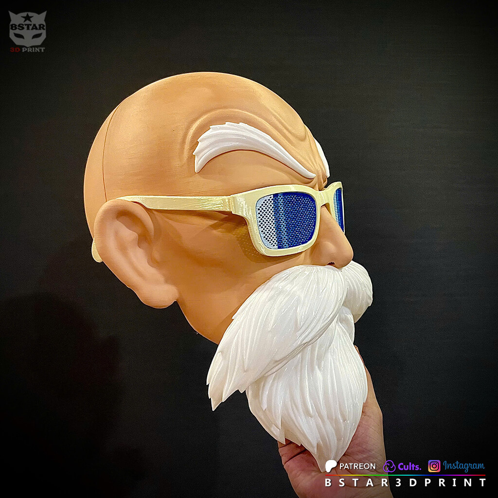 Kame Sennin Master Roshi Helmet Dragon Ball Z Cosplay 3D Model