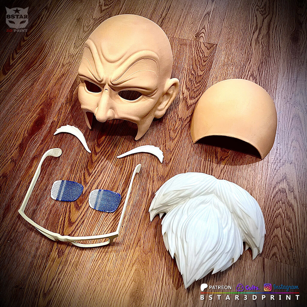 Kame Sennin Master Roshi Helmet Dragon Ball Z Cosplay 3D Model