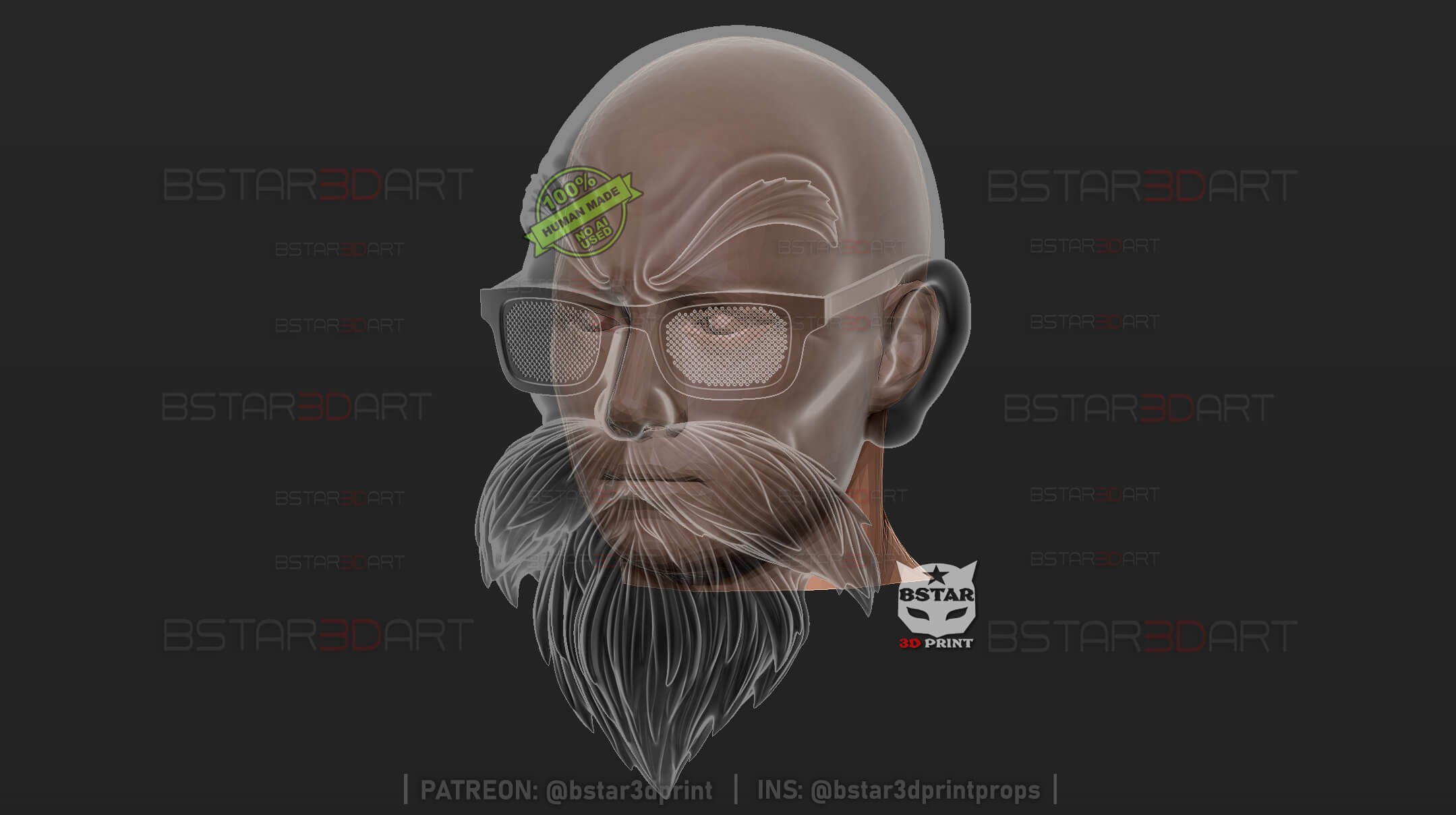 Kame Sennin Master Roshi Helmet Dragon Ball Z Cosplay 3D Model
