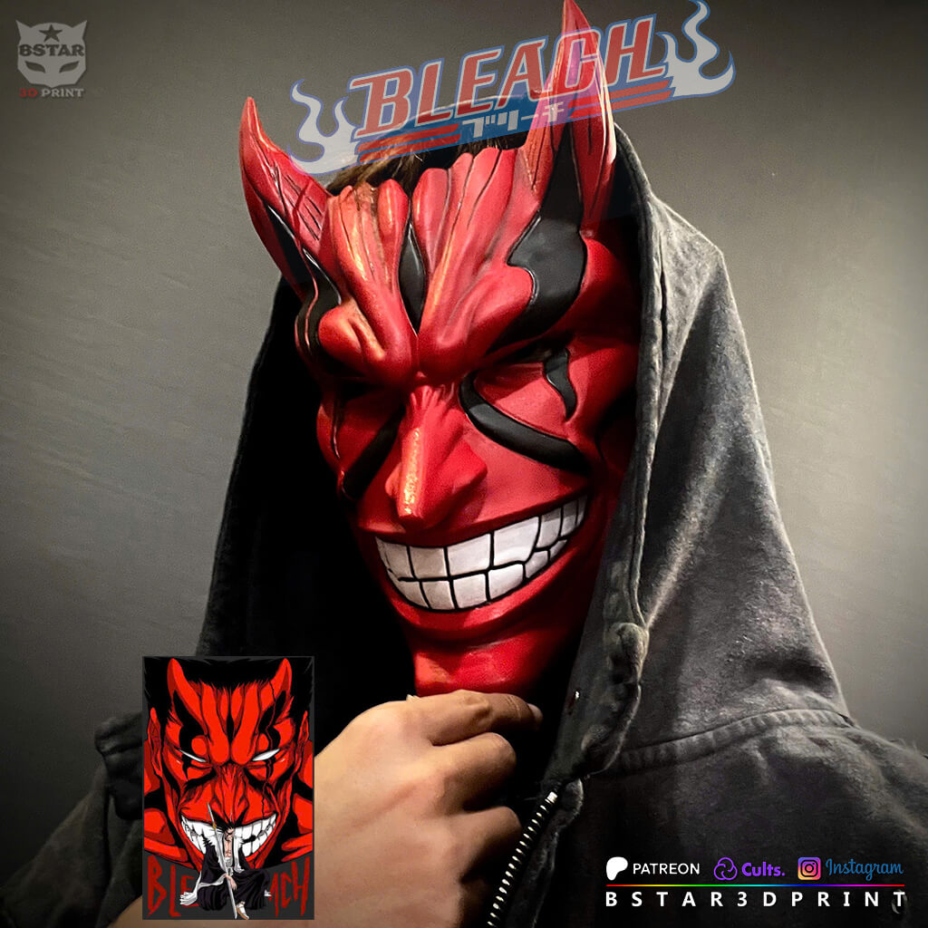 Kenpachi Zaraki Bankai Mask &ndash Bleach Anime TYBW 3D Model