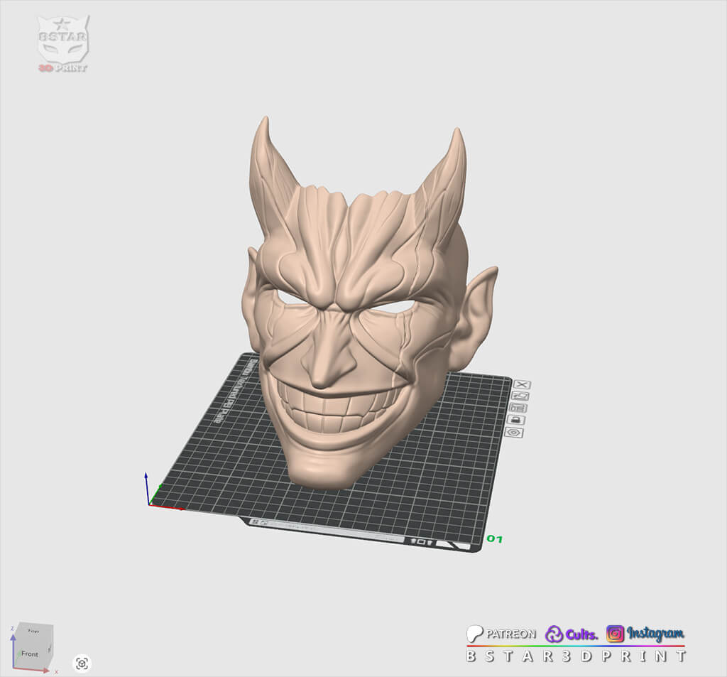 Kenpachi Zaraki Bankai Mask &ndash Bleach Anime TYBW 3D Model
